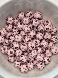 15mm Cats and Bows printed silicone bead