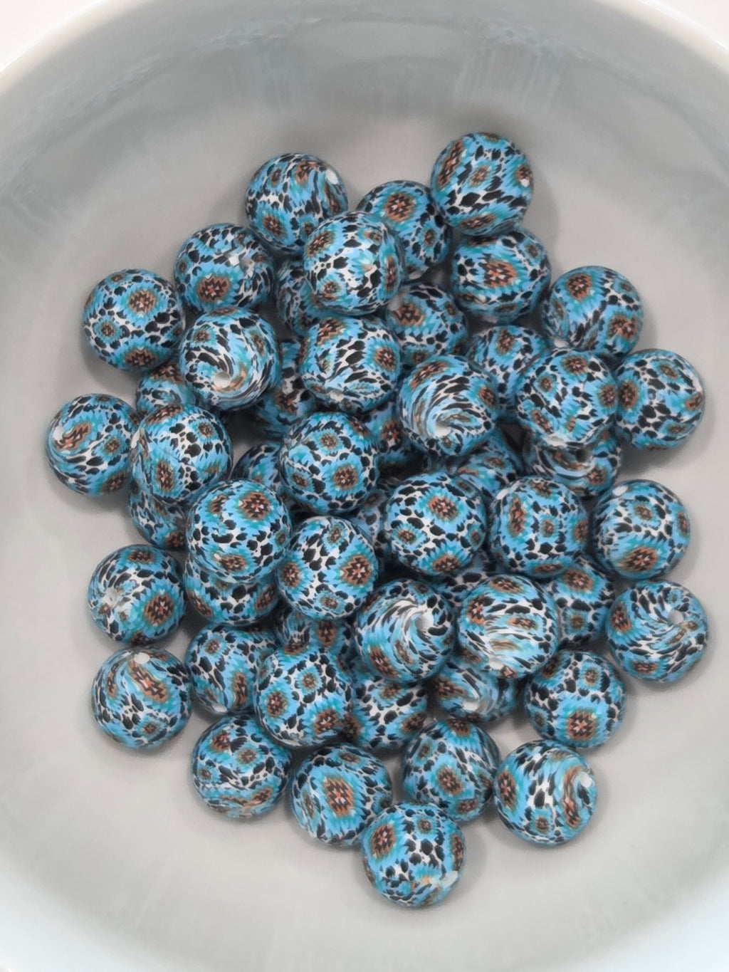 15mm Printed Beads