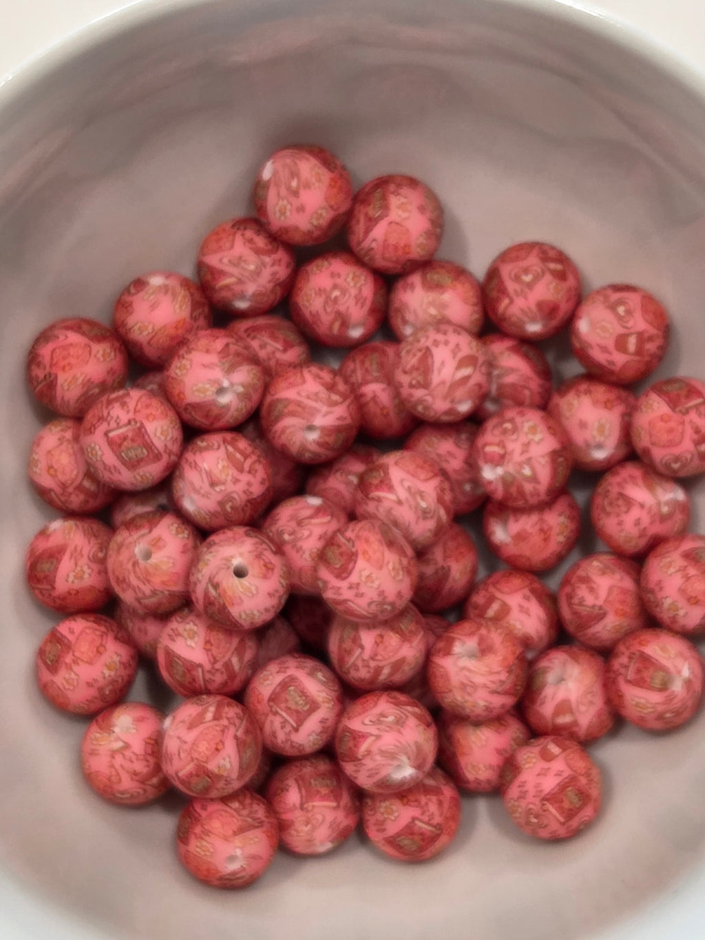 15mm Printed Beads