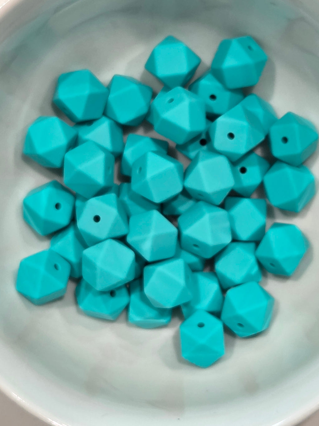 Hexagon Silicone Beads