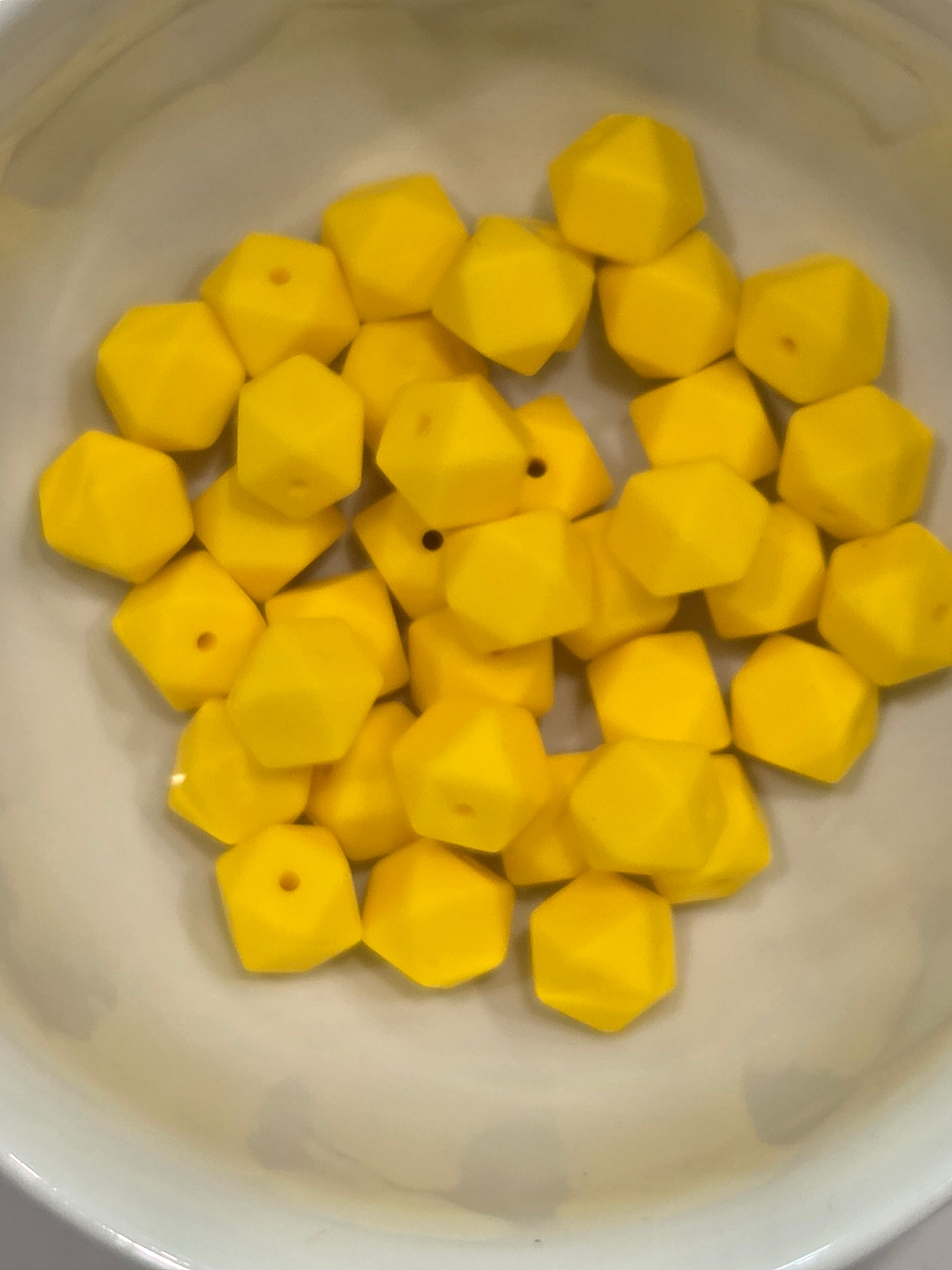 Hexagon Silicone Beads