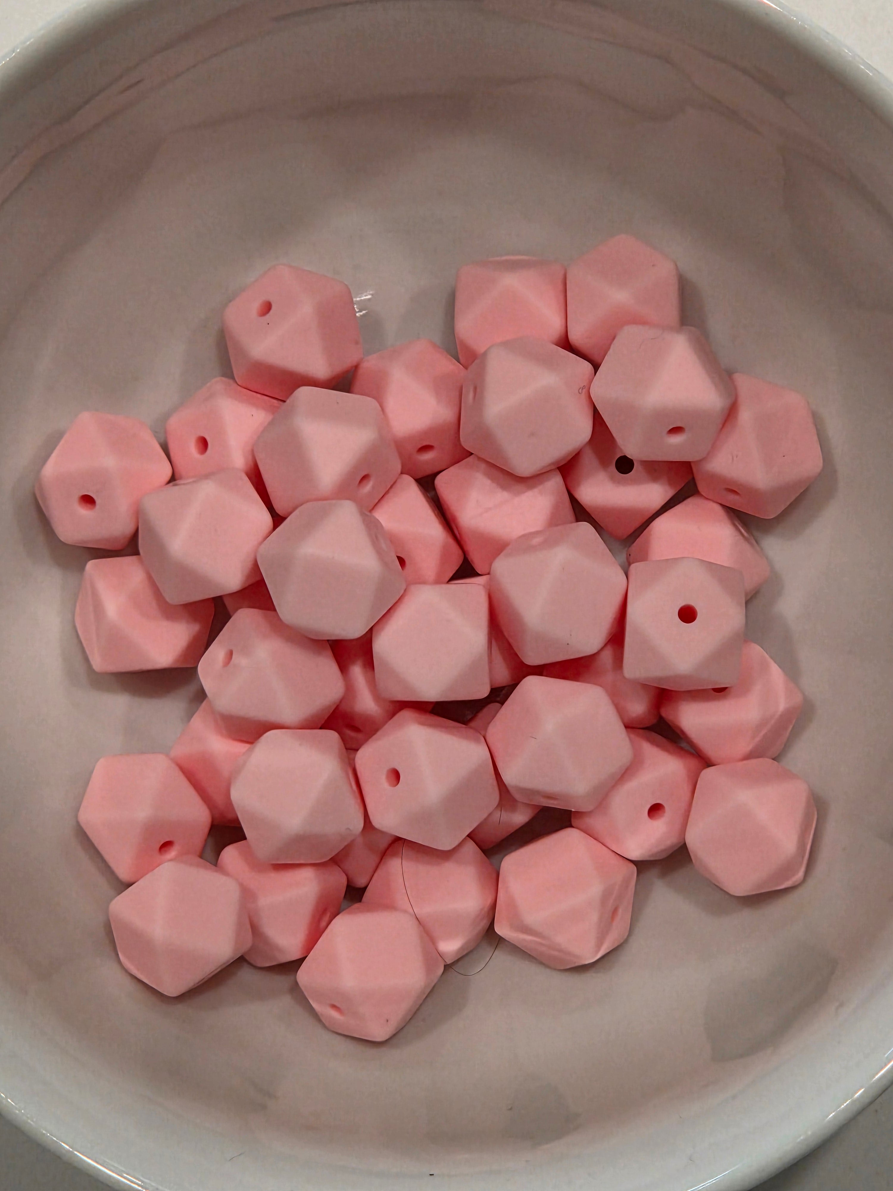 Hexagon Silicone Beads