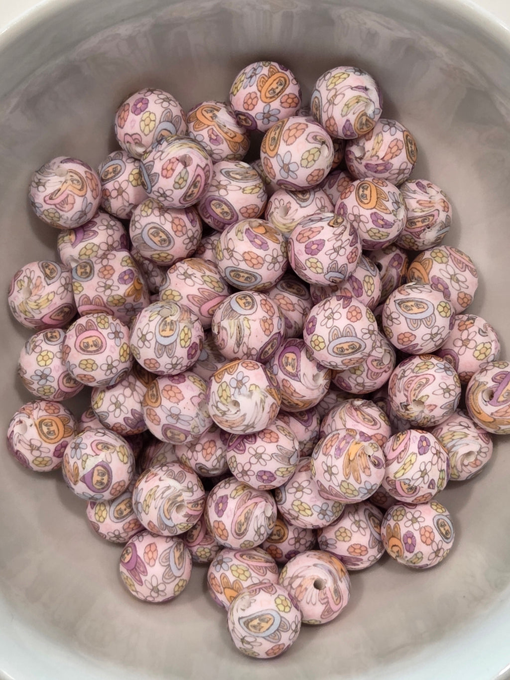 15mm Printed Beads