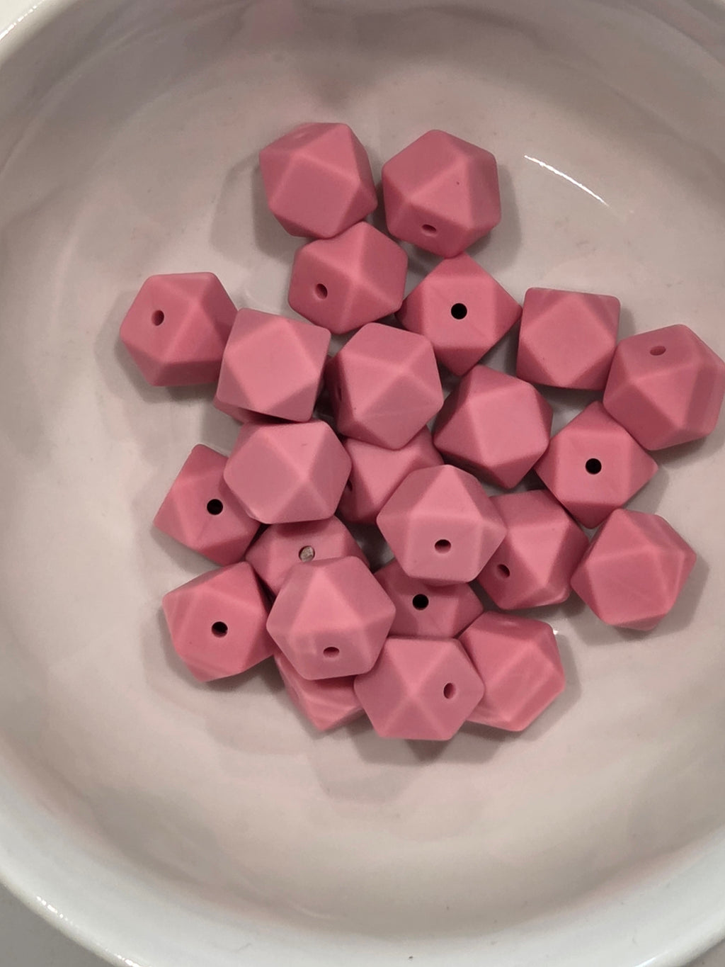 Hexagon Silicone Beads