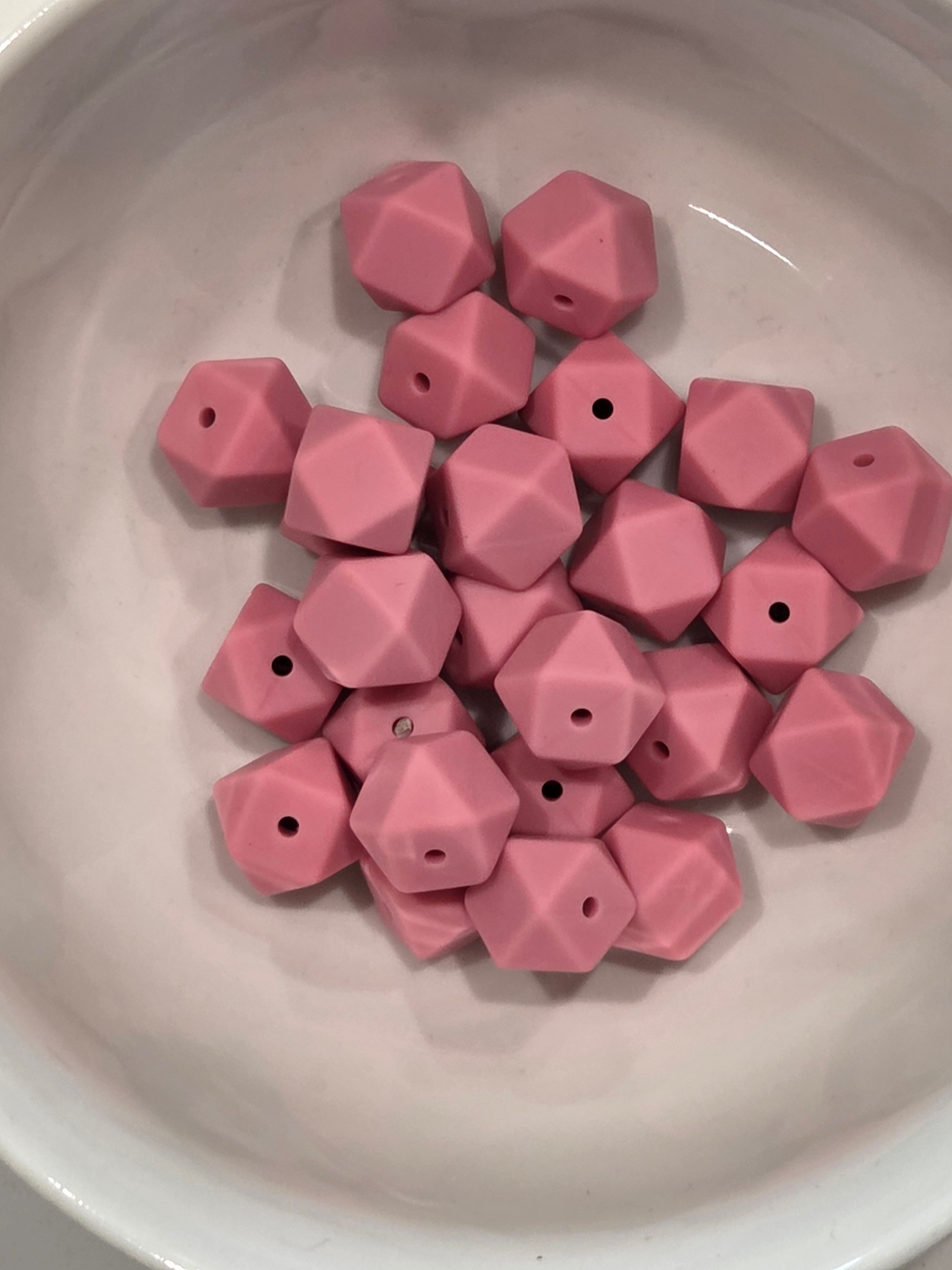 Hexagon Silicone Beads