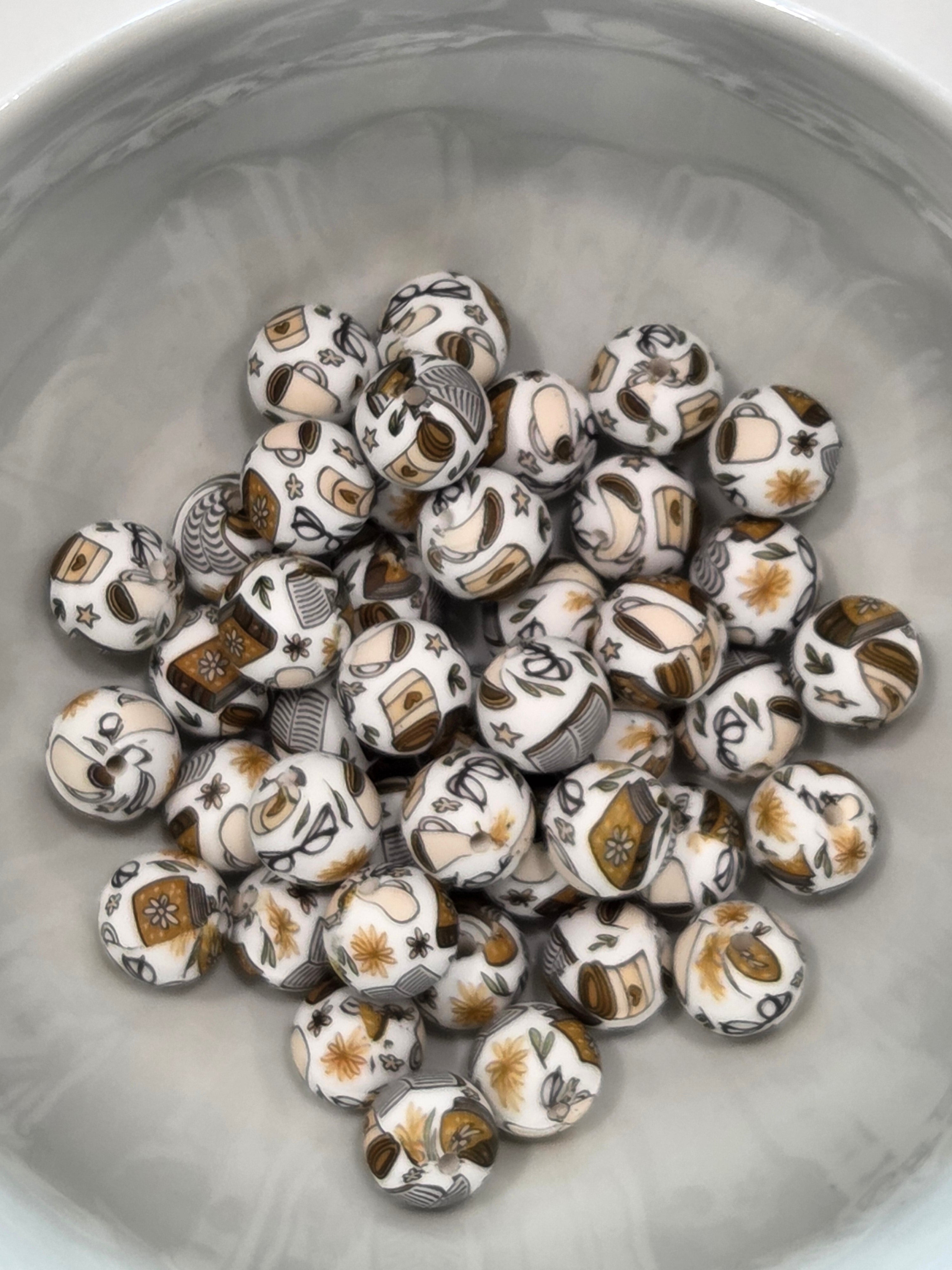 15mm Printed Beads