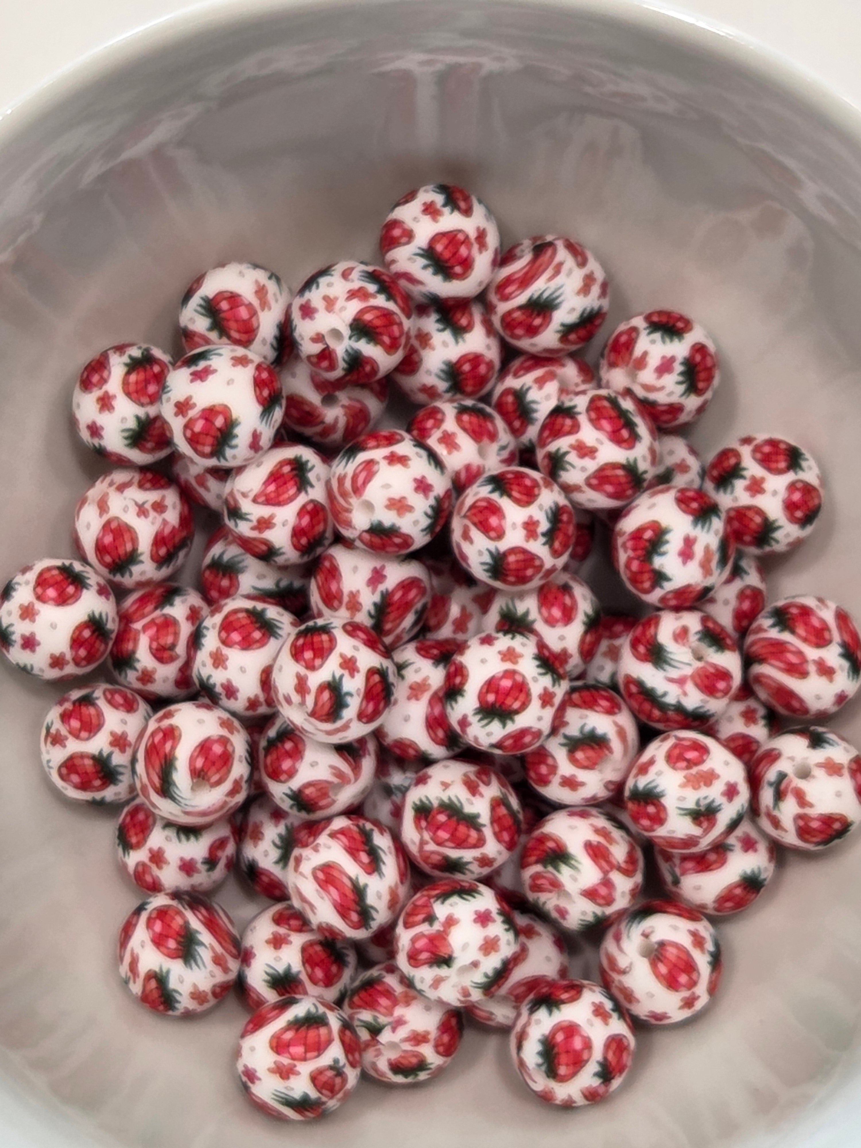 15mm Printed Beads